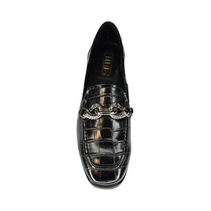 223305 luca negro - Flats Negros con Detalle de Víbora