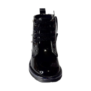 Bota Coqueta para Niña – Negro Charol con Luces
