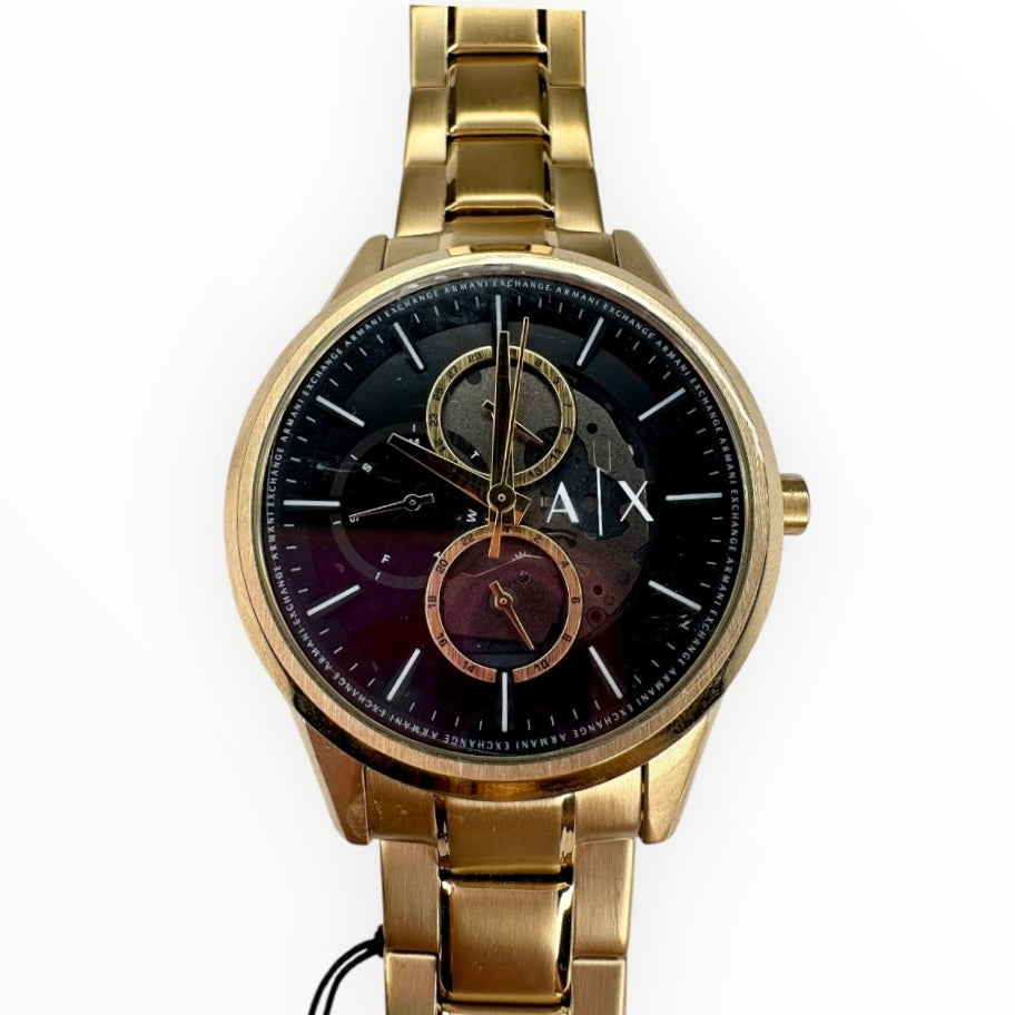 Reloj para Caballero Armani – Grande y Elegante en Dorado con negro