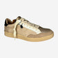 M3515 / Tenis dorados y camel Corina