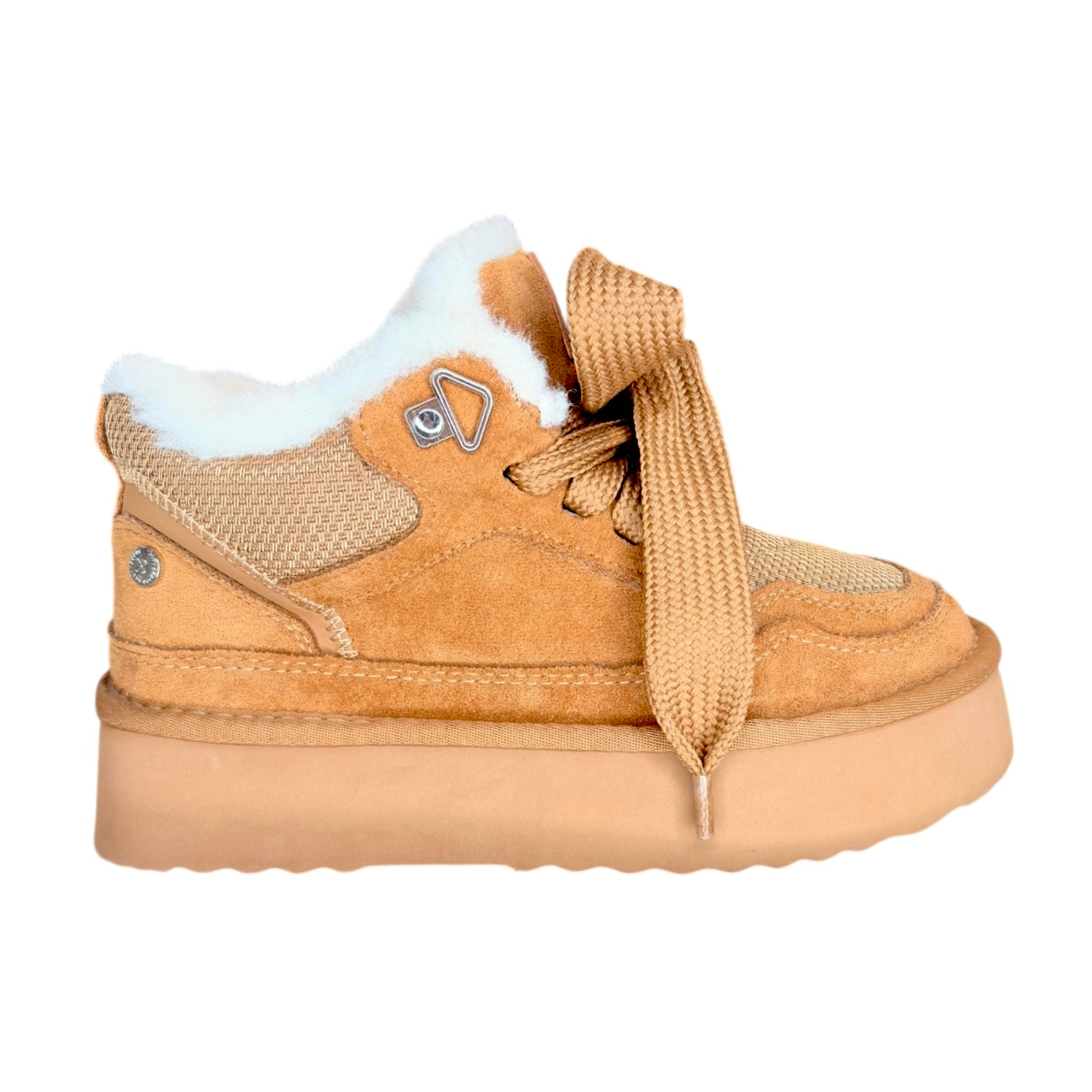 XTI 144338 plataforma, snow café con peluche y agujeta ancha