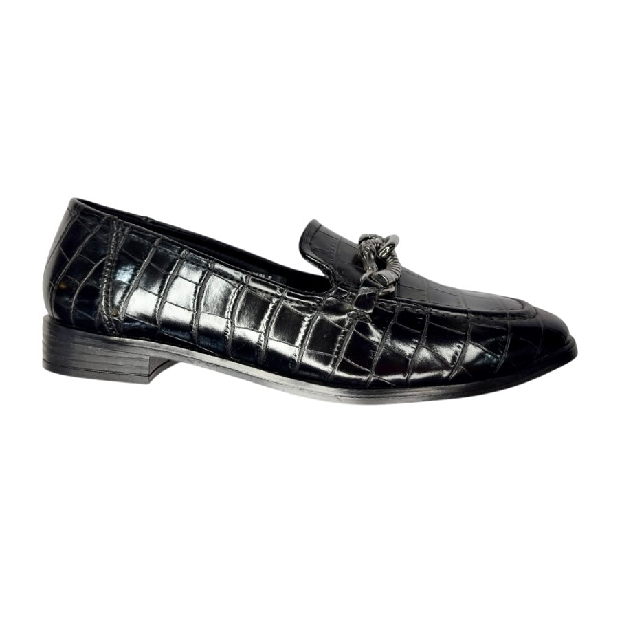 223305 luca negro - Flats Negros con Detalle de Víbora