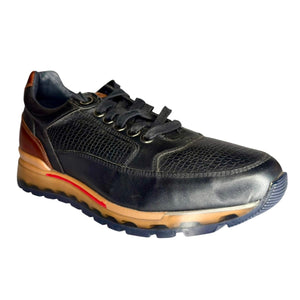 6303 suave, Casuales para Caballero – Negro con Café en Piel