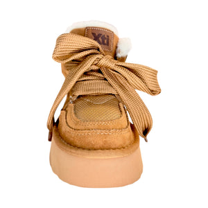 XTI 144338 plataforma, snow café con peluche y agujeta ancha