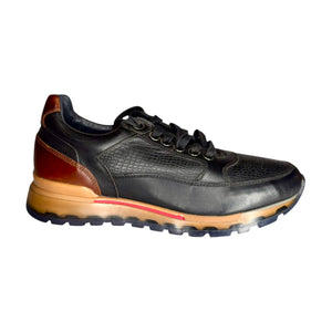 6303 suave, Casuales para Caballero – Negro con Café en Piel