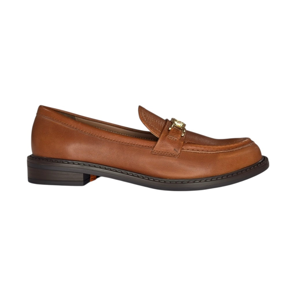 🤎 943003 neymar whisky – Zapato Plano de Piel Vacuno con Hebilla Elegante