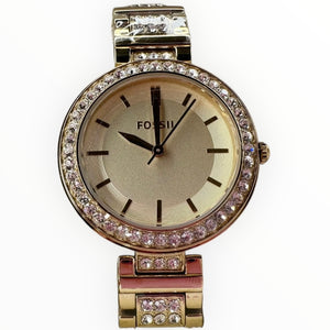 Set de 2 Piezas Fossil – Reloj + Pulsera con Piedras Naturales de Alta Calidad