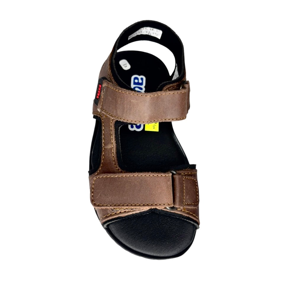 Sandalia para Niño – Café con Negro y Cierres de Velcro | Marca Rider