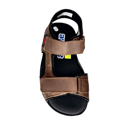Sandalia para Niño – Café con Negro y Cierres de Velcro | Marca Rider