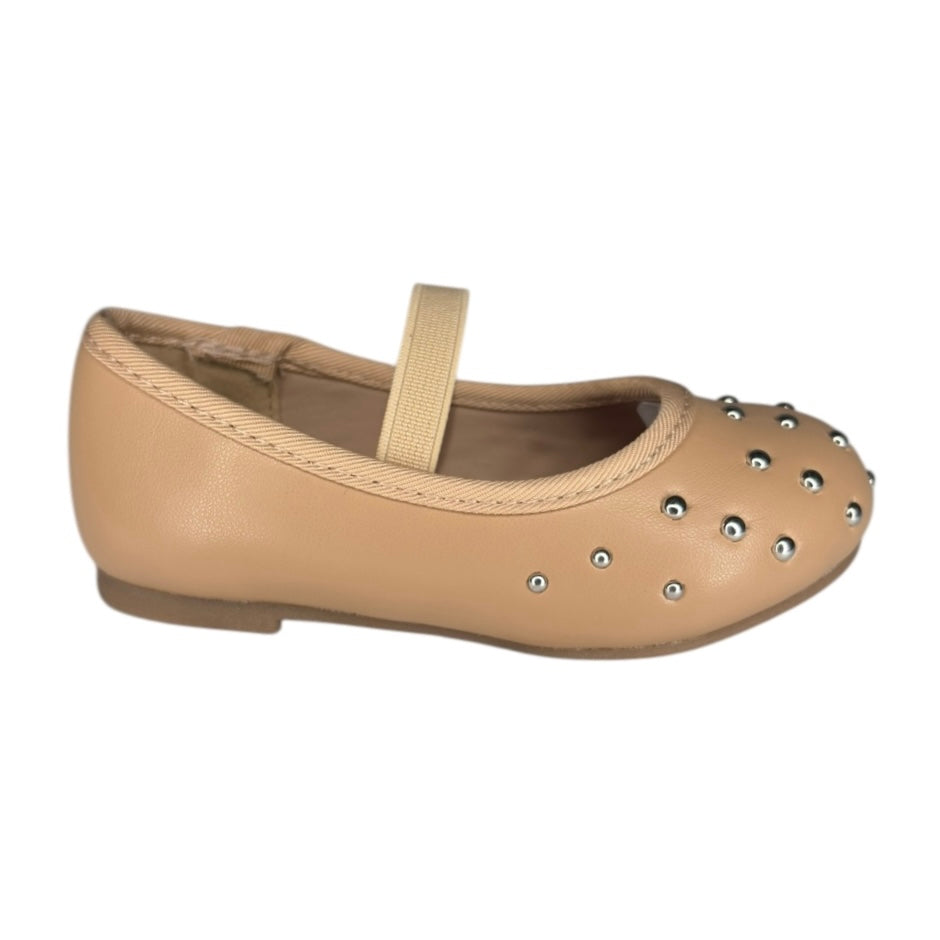 Bailarina para Niña – Color Nude con Apliques Metálicos | Marca Coqueta