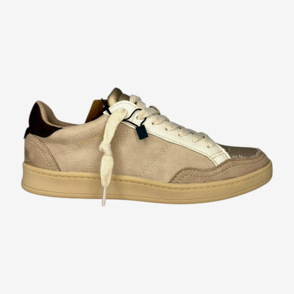 M3515 / Tenis dorados y camel Corina
