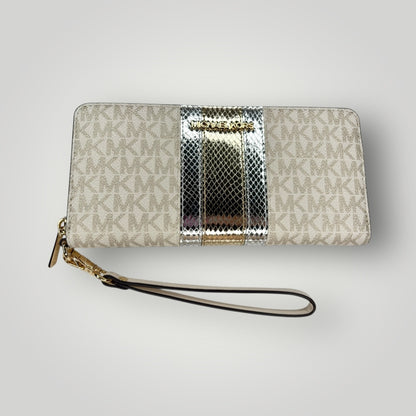 Cartera Michael Kors Original – Elegancia Café con Toque Exótico
