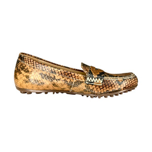 Flats de Piel con Estampado de Víbora