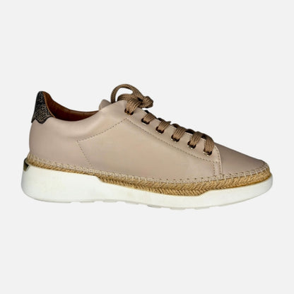 860002 lambskin/ beige de piel con tira de yute
