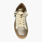 M3515 / Tenis dorados y camel Corina