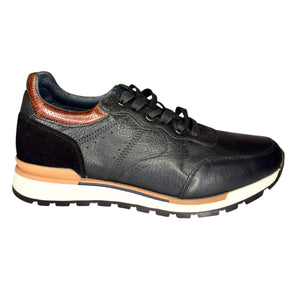 6316 rainbow - Tenis Casual para Caballero – Negro en Piel Vacuno