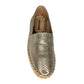 10703 Isabel oro inglés / Alpargata dorada tipo slip-on con plataforma de yute