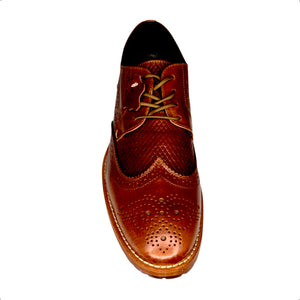 2404 natura tan- Zapato de Piel Artesanal para Caballero