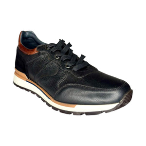 6316 rainbow - Tenis Casual para Caballero – Negro en Piel Vacuno