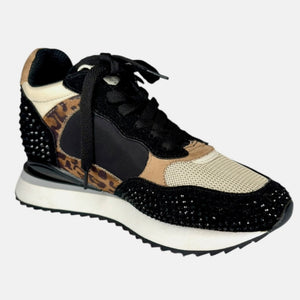 M3555 / Tenis combinados con animal print